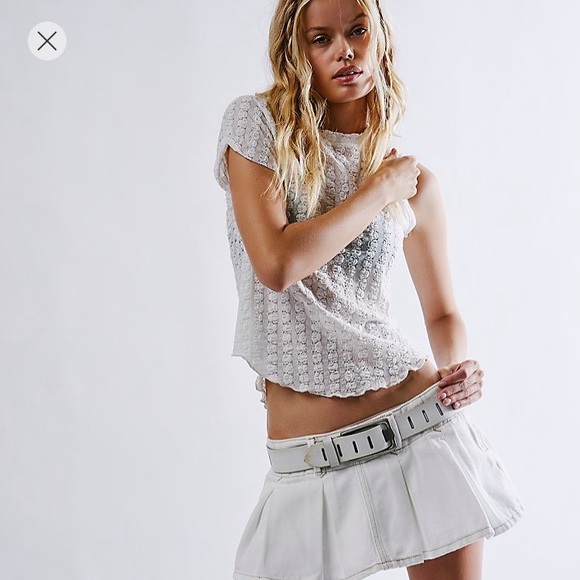 Free people Maggie Tee in White - Picture 3 of 6